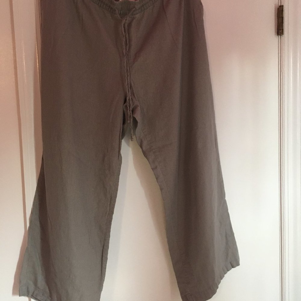 Old Navy wide leg, drawstring waist linen pants